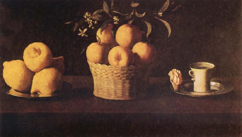 Francisco de Zurbaran Still Life with Lemons,Oranges and Rose China oil painting art